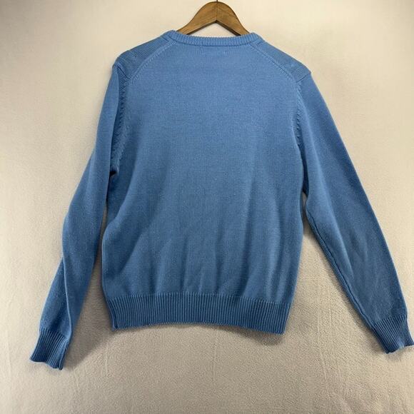 Vintage Tarleton Sweater Mens Large Chunky Cable Knit Preppy V Neck Knit 70s 80s - Picture 7 of 7